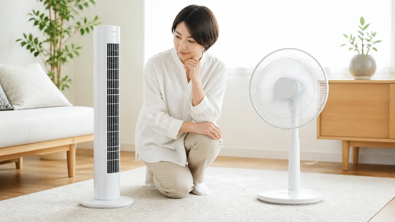 タワーファンと扇風機の違いは?選び方と向いている人を解説