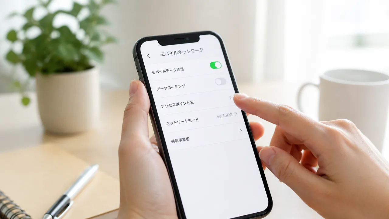スマホのモバイルデータ通信が繋がらないときの原因と対処法