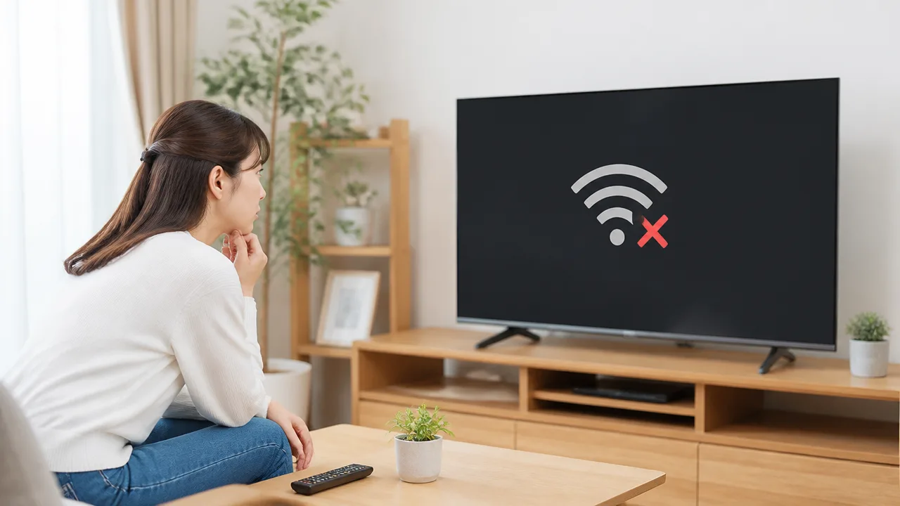 テレビが突然Wi-Fiに繋がらないときの原因と自分でできる対処法
